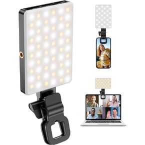 120 LED Selfie Light,Phone Light is Kind of Clip on Light. Selfie Light for Phone Have 3Light Modes, CRI 95+, 2500K-9000K, 3000mAh High Power can Provide Lighting for Cameras,Phones,TikTok,Videos