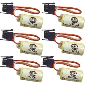 [6 Pack] 3V 1000mAh 1747-BA Allen Bradley Battery for 1769-BA PLC Battery for Allen Bradley SLC PLC SLC500