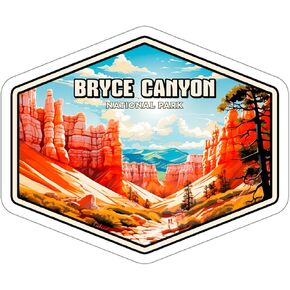 Bryce Canyon National Park Utah Sticker Travel Weatherproof Souvenir Decal Vinyl Small Waterproof for Water Bottle Mug Passport Notebook Laptop Computer Phone Car Stickers Size 4" ID44990