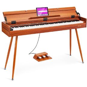Vangoa Digital piano 88 key weighted, Digital Piano VDP-H200, Full-Size Electric Piano for Beginner Professional with Furniture Stand, Supports USB-MIDI Connecting, Slide Key Cover, Black