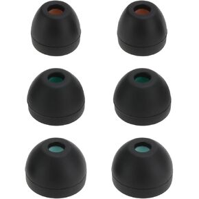 The Lord of the Tools 6 Pairs Soft Silicone Earbuds Compatible with Sony WI-XB400 WF-C500 Replacement Ear Tips in-ear Soft Plugs Black (2 Pairs Each S/M/L)