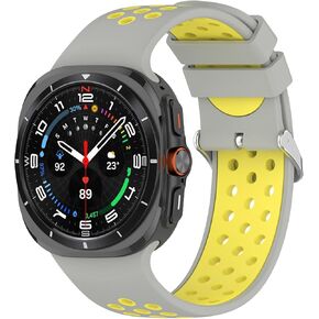 Sport Bands Compatible with Samsung Galaxy Watch Ultra Bands 47mm,Two Tone Silicone Breathable Band for Samsung Watch Ultra Band,Waterproof Replacement Strap for Galaxy Watch 7 Ultra Band Men Women