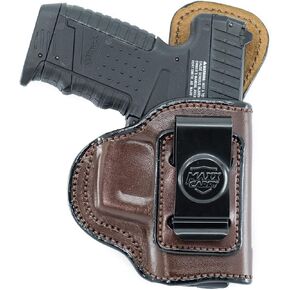 Maxx Carry Inside The Waistband Leather Holster for Walther CCP. IWB Holster with Clip Conceal Carry.