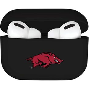 OTM Essentials Officially Licensed University of Arkansas - Fayetteville Earbuds Case, Compatible with Apple AirPods Pro, Wireless Charging, Black