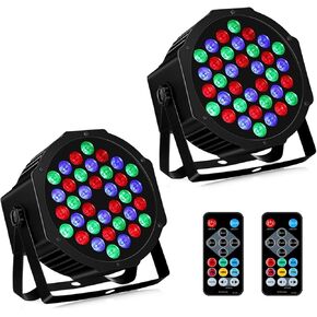 Stage Lights Battery Powered: 36LEDs RGB Rechargeable Par Lights 4 Pack Sound Activated Auto Play by Remote DMX Control Uplights for Event Wedding Church Music DJ Gig Dance Show Party