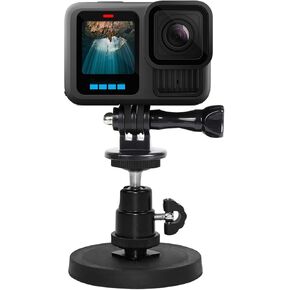 حامل مغناطيسي لكاميرا الحركة متوافق مع GoPro 13 12 11 10، Akaso EK7000 Brave 4 Brave 7 LE، Insta360 X4، DJI Pocket 3 Action، مع رأس كروي يدور 360 درجة، يتصل بالسيارة أو الأسطح المغناطيسية الأخرى in Kuwait