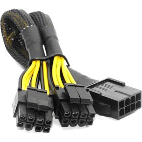8-pin Female to 2 * 8-pin (4+4) Male CPU PCIe Power Cable Adapter for Motherboard