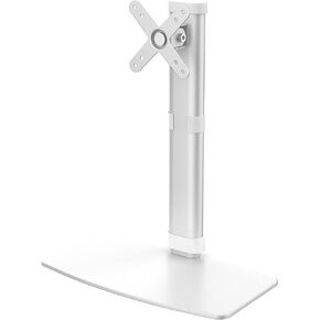 CTA VESA Monitor Desk Stand - Adjustable Desk Stand for Monitors up to 27" and 13.5lbs - Full Rotation and Tilting Capability - Max VESA 100 X 100mm - Single Standing Base for Monitors - (ADD-VADMW)