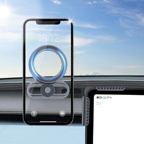Tesla Phone Mount for Model 3/Y, Magnetic Tesla Phone Holder for iPhone 16/15/14/13/12 MagSafe [360° Rotation] [Strongest Magnet Power]