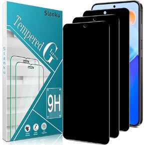 Slanku [3 Pack] Privacy Screen Protector for Samsung Galaxy S24 FE Tempered Glass Film, True 28°Anti Spy, Case Friendly, Touch Sensitive