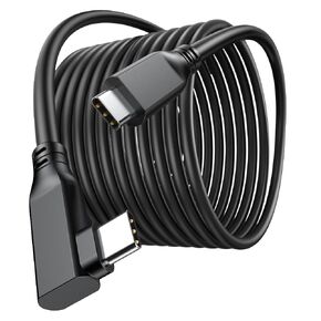 USB C to USB C Cable 20ft 60W - Right Angle USB C to USB C Charger Cord Type C Charging Cable Cord 90 Degree USBC to USBC Cable for iPhone15 Pro Max/Plus/MacBook Air/ S23 Ultra /S22 Note 20