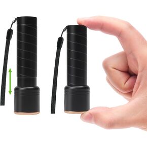 SEVENKA 2 Small Rechargeable Flashlights USB-C, 4.1in Zoomable LED Flashlight High Lumen, Compact, Powerful, Portable LED Torch, Pocket-Size Bright Tactical Flashlight for Emergency, Camping, Hiking