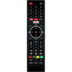Remote Control Replacement for Element Smart TV Models with YouTube Google Play Discover Netflix Keys