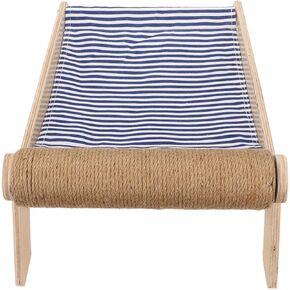 Tnfeeon Cat Hammock Cat Bed Prevent Shaking Wooden Frame Swing Chair Kitten Raised Bed with Scratcher for All Seasons (Beach Lounge Chair)
