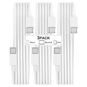 USB C to USB C Charging Cable,3Pack 6ft 60W Type C to Type C Fast Charger Cord for iPhone15/Pro/Max/mini/Plus/iPad Pro, iPad Mini,iPad Max,Air5, MacBook Air,Samsung