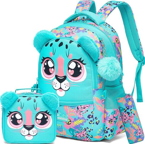 Meetbelify Backpacks for Girls School Bag Cute Girls Backpacks Ages 8-10 with Lunch Box Kids Bookbag Set Travel Backpack for Preschool Kindergarten Elementary Students Backpack to School Supplies in Kuwait