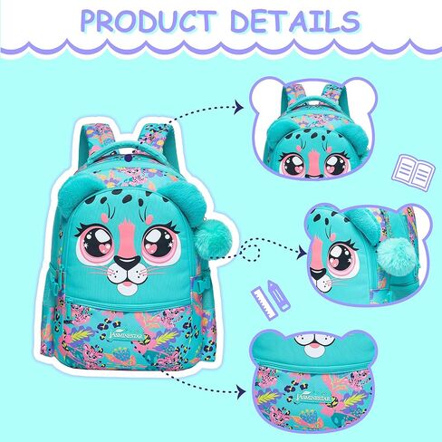 Meetbelify Backpacks for Girls School Bag Cute Girls Backpacks Ages 8-10 with Lunch Box Kids Bookbag Set Travel Backpack for Preschool Kindergarten Elementary Students Backpack to School Supplies in Kuwait