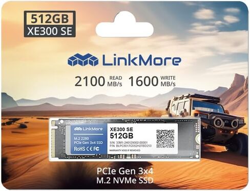 LinkMore XE300 SE 512GB PCIe 3.0 NVMe M.2 2280 SSD, 2100MB/s Read in Kuwait