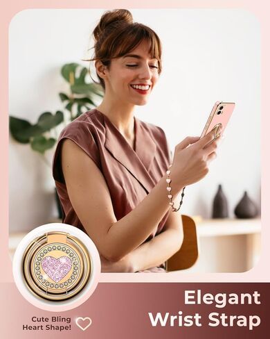 XYZ for Moto G Stylus 5G 2024 case with Ring Stand, Women Girls Cute Love-Heart Luxury Bling Protective Case Heart for Motorola Moto G Stylus 5G 2024, Black in Kuwait