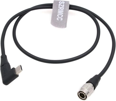 SZRMCC كابل الطاقة USB C PD إلى Hirose 4 pin Male Trigger لأجهزة الصوت Zoom F4 F8 442 633 688 (الزاوية اليمنى USB C) in Kuwait