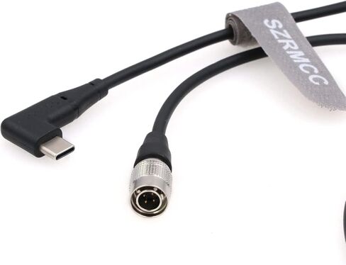 SZRMCC كابل الطاقة USB C PD إلى Hirose 4 pin Male Trigger لأجهزة الصوت Zoom F4 F8 442 633 688 (الزاوية اليمنى USB C) in Kuwait