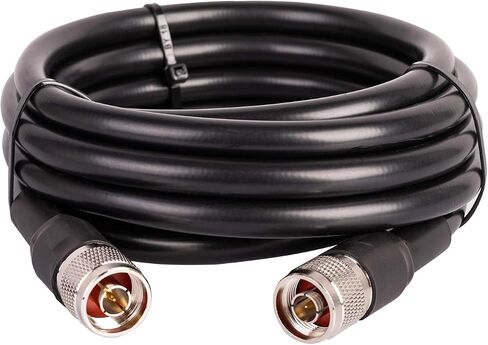 25ft KMR400 Coax Extension Cable N Male to N Male Connector (50 Ohm) Low Loss Coaxial Cables for 3G/4G/5G/LTE/GPS/WiFi/RF/Ham/Radio to Antenna or Phone Signal Booster Use (Not for TV) in Kuwait