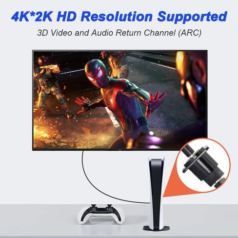 HDMI Panel Mount Connector, 4K 60Hz HDMI D-Type Female to Female Panel Mount Coupler for TV, Desktop, Projector, with Waterproof Cover, Screwdriver (2 Pack) in Kuwait