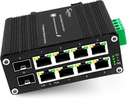 Industrial Managed 5 Port PoE Ethernet Switch, Mini Gigabit Networking Switch with Web Management, Supporting Din-Rail in Saudi Arabia