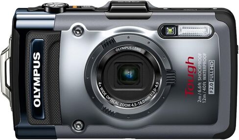 كاميرا رقمية مقاومة للماء OM SYSTEM OLYMPUS TG-1 iHS 12 ميجابكسل مع تكبير بصري 4x (فضي) (متجدد) in Saudi Arabia