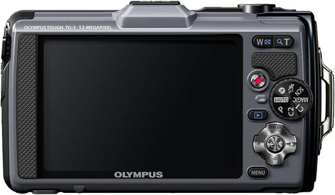 كاميرا رقمية مقاومة للماء OM SYSTEM OLYMPUS TG-1 iHS 12 ميجابكسل مع تكبير بصري 4x (فضي) (متجدد) in Saudi Arabia