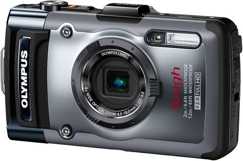 كاميرا رقمية مقاومة للماء OM SYSTEM OLYMPUS TG-1 iHS 12 ميجابكسل مع تكبير بصري 4x (فضي) (متجدد) in Saudi Arabia