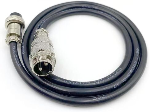 3.28 ft GX16 2 Pin Male to Female Head Aviation Cordset, GX16 2Pins Female to Male Connector Electrical Cable Panel Mount Circular Metal Aviation Adapter Cordset for Ships 18AWG (1meter) in Saudi Arabia