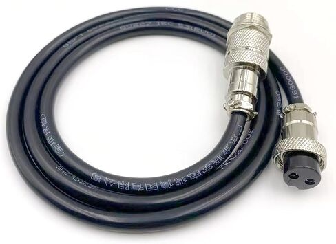 3.28 ft GX16 2 Pin Male to Female Head Aviation Cordset, GX16 2Pins Female to Male Connector Electrical Cable Panel Mount Circular Metal Aviation Adapter Cordset for Ships 18AWG (1meter) in Saudi Arabia