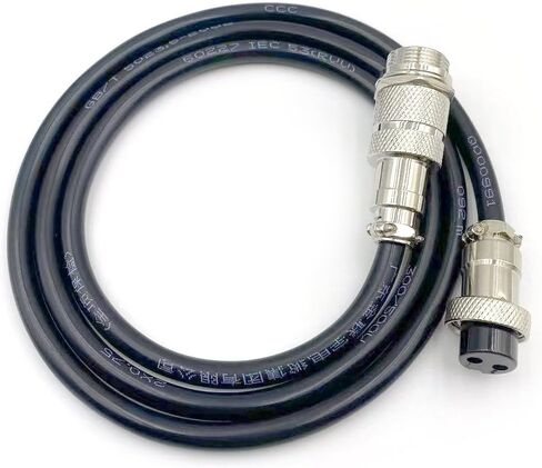 3.28 ft GX16 2 Pin Male to Female Head Aviation Cordset, GX16 2Pins Female to Male Connector Electrical Cable Panel Mount Circular Metal Aviation Adapter Cordset for Ships 18AWG (1meter) in Saudi Arabia