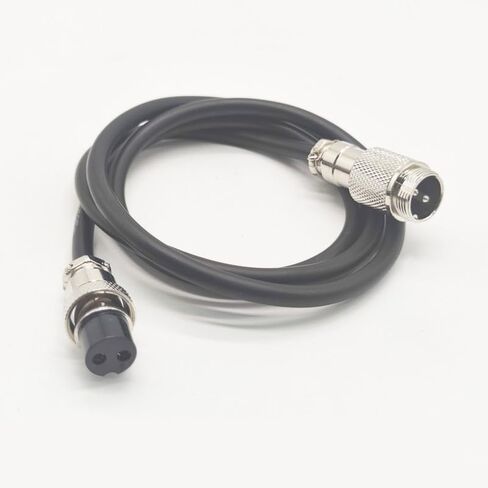 3.28 ft GX16 2 Pin Male to Female Head Aviation Cordset, GX16 2Pins Female to Male Connector Electrical Cable Panel Mount Circular Metal Aviation Adapter Cordset for Ships 18AWG (1meter) in Saudi Arabia