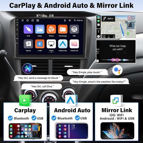 UNITOPSCI 4G+64G Android Car Stereo Radio for Subaru Forester Impreza WRX 2008-2012 Wireless CarPlay Android Auto Bluetooth 5.0 GPS 9 Inch 1280*720 Touchscreen DSP 32 EQ FM/RDS WiFi Backup Camera Mic in Saudi Arabia