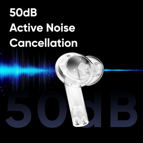 سماعات أذن Realme Air 5 True اللاسلكية مع تقنية ANC بقدرة 50 ديسيبل، ومشغل صوت جهير ديناميكي ضخم مقاس 12.4 مم، وبطارية تصل إلى 38 ساعة، وشحن سريع، وزمن وصول منخفض 45 مللي ثانية، أزرق بحري عميق in Saudi Arabia