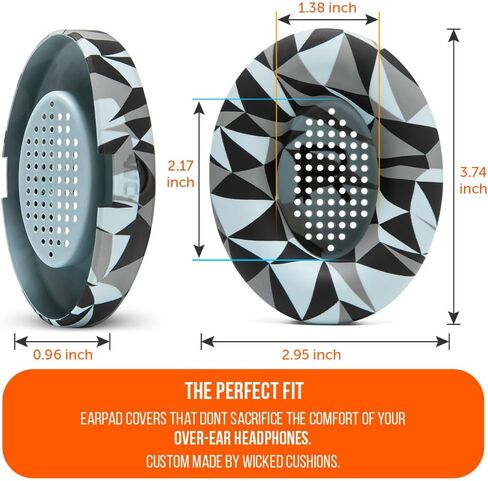 WC SweatZ QuietComfort - Patented Earpad Covers for Bose QuietComfort 45, 35, 35ii, QC2, QC25, QC15, AE2, AE2i, SoundTrue, SoundLink by Wicked Cushions | Sweatproof & Easily Washable | Black in Saudi Arabia