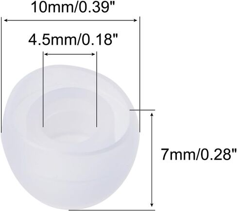 MECCANIXITY Replacement Silicone Ear Tips Earbuds Bud Small Size Earbuds Tips for Earphones Clear 24 Pcs in Saudi Arabia