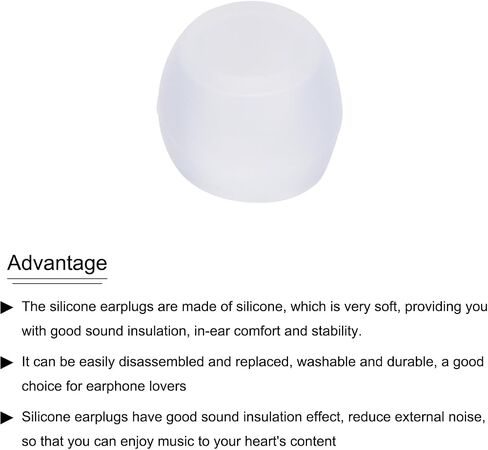 MECCANIXITY Replacement Silicone Ear Tips Earbuds Bud Small Size Earbuds Tips for Earphones Clear 24 Pcs in Saudi Arabia