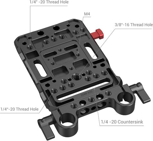 بطارية SMALLRIG V Mount VB99، بطارية صغيرة على شكل حرف V بقدرة 99 وات/6800 مللي أمبير في الساعة مع شحن سريع PD 100 وات USB-C، مع لوحة بطارية على شكل حرف V، وحامل على شكل حرف V مع مشبك قضيب مزدوج 15 مم للكاميرا وكاميرا الفيديو - 5049 in Saudi Arabia