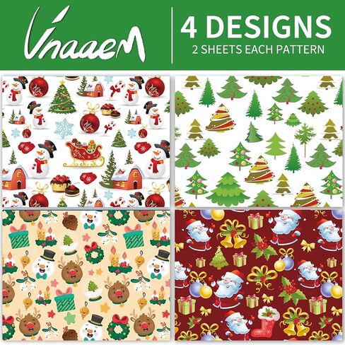 Vnaaem African American Christmas Wrapping Paper Black Santa Gift Wrap for Boys Girls Kids Women Holiday Baby Shower Decoration - 20 X 28Inches Per Sheet(8 Pack) in Saudi Arabia
