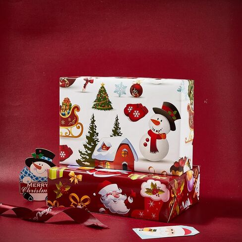 Vnaaem African American Christmas Wrapping Paper Black Santa Gift Wrap for Boys Girls Kids Women Holiday Baby Shower Decoration - 20 X 28Inches Per Sheet(8 Pack) in Saudi Arabia