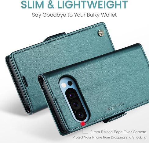 for Google Pixel 9 Pro XL Case Wallet Leather [Card Holder] [RFID Blocking] [Wireless Charging] Cover for Pixel 9 Pro XL Case 2024 (Green) in Saudi Arabia