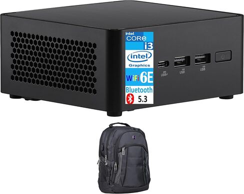 ASUS NUC 14 Pro Slim Mini Desktop (Intel Core 3 100U، Intel Graphics Shared، 16 جيجابايت DDR5، 2 تيرابايت PCIe SSD، 2 Thunderbolt 4، WiFi 6E، Bluetooth 5.3، 90W PSU، RJ-45، 2 HDMI، Win 11 Home) ث/ حقيبة ظهر متميزة in Kuwait