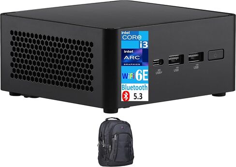 ASUS NUC 14 Pro Mini Desktop (Intel Core 3 100U, Intel Graphics Shared, 32GB DDR5, 1TB PCIe SSD + 1TB HDD, 2 Thunderbolt 4, WiFi 6E, Bluetooth 5.3, 90W PSU, RJ-45, Win 11 Home) w/Premium Backpack in Kuwait