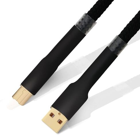 Monosaudio Audiophile USB Cable 4N 99.998% OFC Pure Copper 24K Gold Plated USB2.0 A to B Cable Audio USB Cable Fast Transfer HiFi USB Cable for DAC,Printer,Amplifiers,Speaker,Audio(1.5M/4.9Ft) in Saudi Arabia