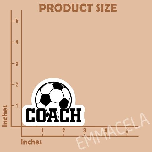 (3PCS) Soccer Coach Sticker, Soccer Stickers Decals, Sport Stickers for Soccer Players – Waterproof Vinyl Decal for Books Laptop Phones Tumblers Water Bottles, 3 x 2.2 Inch in Kuwait
