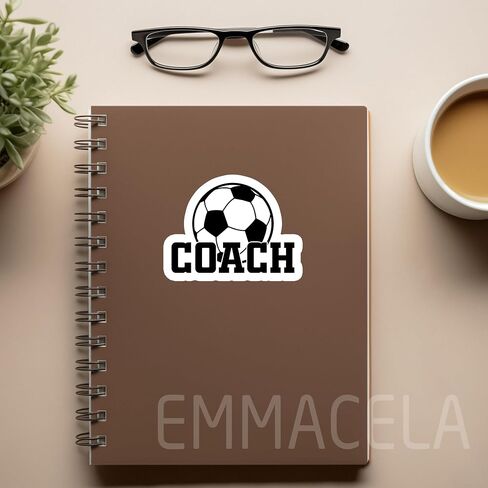 (3PCS) Soccer Coach Sticker, Soccer Stickers Decals, Sport Stickers for Soccer Players – Waterproof Vinyl Decal for Books Laptop Phones Tumblers Water Bottles, 3 x 2.2 Inch in Kuwait