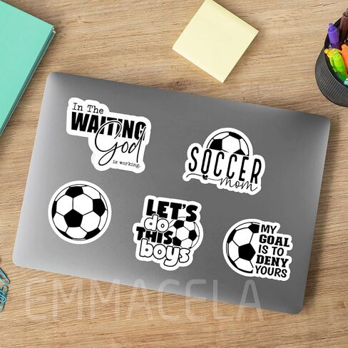 (3PCS) Soccer Coach Sticker, Soccer Stickers Decals, Sport Stickers for Soccer Players – Waterproof Vinyl Decal for Books Laptop Phones Tumblers Water Bottles, 3 x 2.2 Inch in Kuwait